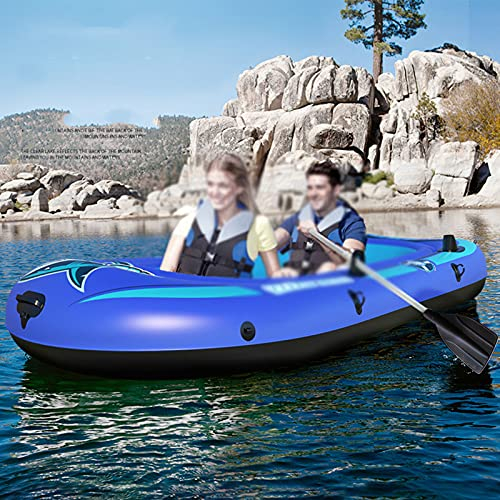 Schlauchboot mit Rudern, PVC-Schlauchboot, Luftmatratze, strapazierfähiges 5-Personen-Schlauchboot, Beiboot, Fischerboot, Unterstützung bis zu 400 kg