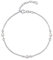 Amberta Chaîne de Cheville avec Perle en Argent Sterling 925 pour Femme: 4-5 mm Bracelet de Cheville avec Perles 25 cm