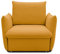 DOMO. collection Sessel Cloud Box, Armsessel mit Schlaffunktion und Boxspringfederung, Schlafsessel, Boxspringsessel, Polstersessel, 120 x 97 x 100 cm (BxTxH), mango