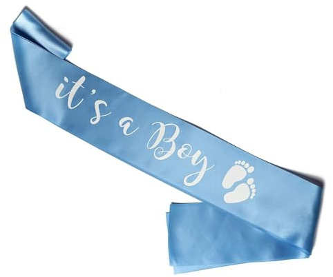 Happium Schärpe It's a Boy for a Baby Shower - Be Perfect for Your Event, It's a Boy Blue
