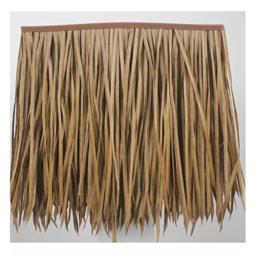 Palm Thatch Rollen Fake Thatch Simulation Thatch Fliese Umweltschutz PE Kunststoff Feuerfest Stroh Haus Dach Kunststoff Haar Gras Weingut Bauernhof Dekoration - 0,5x0,5m/Stück (Color : Green, Size :