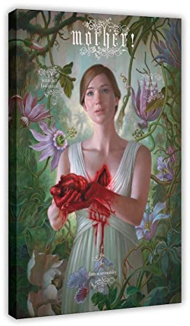 ETOMEY Jennifer Lawrence Mother Filmposter, Leinwand-Poster, Wandkunst, Dekordruck, Bild, Gemälde für Wohnzimmer, Schlafzimmer, Dekoration, Rahmenstil, 40 x 60 cm