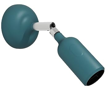 creative cables - Lampada Fermaluce in silicone con snodo e con interruttore incorporato - Senza lampadina, Petrolio