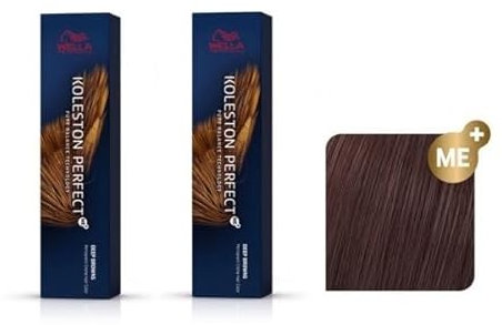 2er Wella Koleston Perfect ME+ Deep Browns 5/75 Hellbraun/Braun Rot-Violett 60ml