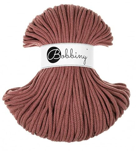 Bobbiny Corda macramè intrecciata di alta qualità, 5 mm, 100% cotone riciclato (tramonto), 50 m