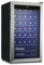 Techomey Wine Cooler Fridge, 33 Bottles, Wine Fridge 95L with UV-resistant Glass Door, Freestanding Fridges Under Counter for Home, Bar, Restaurant, Digital Temperature Control, Stainless Steel