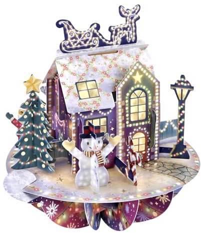 Santoro Pirouette, 3D-Pop-Up-Grußkarte - Weihnachtsbeleuchtung - für Kinder, Familie, Weihnachten
