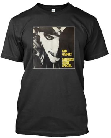 Aisili Best Fad Gadget Saturday Night Special England Music Song T-Shirt Size S-2XL Black L