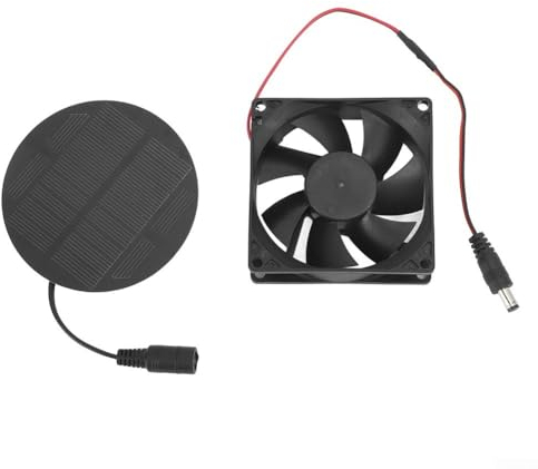 Solar Panel Ventilator Solar Abluftventilator, Solar Abluftventilator Elektrischer Ventilator Tragbarer Badlüfter Für Camping Gewächshaus, Runden