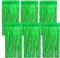 Jinsion 6 Stück Lametta Vorhang, 1m X 20m Glitzervorhang, Glitzer Vorhang Deko (Green)