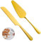 SZKKQKJ Pelle à gâteau, Couteau à gâteau en Argent, Pelle à gâteau, Pelle à gâteau, Pelle à gâteau, pour Mariages, Contient des emporte-pièces et des pelles à gâteau, 2 pièces, Or