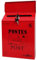 Cassetta postale vintage 12 x 9 x 2 pollici Creative Mail Boxte Monte Mailbox Cabella di sicurezza per posta Piccola cassetta postale per posta per posta per esterno, cassetta postale vintage rossa