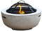 Brasero d'extérieur pour jardin - Table de barbecue - 58,4 cm - Brasero à bois d'extérieur avec protection anti-étincelles et tisonnier