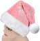 TINMIX Weihnachtsmütze Nikolausmütze für Unisex Teenager Erwachsene mit silbernen Schneeflocken Plüsch Xmas Urlaub Hut Rosa