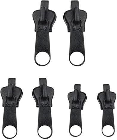Frogetu 6 Pezzi Tiretti per Cerniere,Cursore Cerniera Universale,Cerniera Tira Sostituzione,per Riparazione Zip,Tirante per Cerniera Lampo Rimovibile, per Borsa, Vestiti, Jeans, Valigia