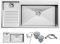 KOOGIMDDR Balcón De Acero Inoxidable Doméstico Con Placa De Lavandería, Fácil De Limpiar, Doble Fregadero (Color: Izquierda, Tamaño: 100x48cm)