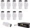 Vierone 10Pcs Male-to-Male Coaxial Cable Connectors, Nickel Plated, 1cm, Compatible with TV, Satellite Receiver