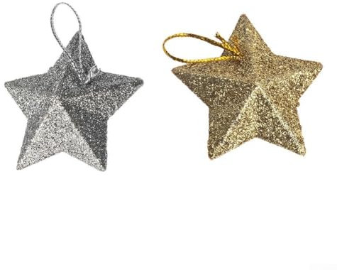 Adorno colgante de estrella de Navidad, pequeño pentagrama, decoración para árbol y puerta (rojo)