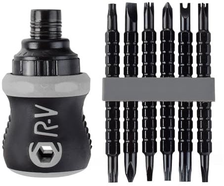 13 in 1 Stubby Ratcheting Screwdriver Kit, High Torque Ratchet Driver, Magnetic Tip Nut Driver, Multi-Bit Screwdriver Set