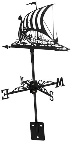 POPETPOP Craftsmanship Iron Weathervane Sailboat Pattern Patio Garden Dec
