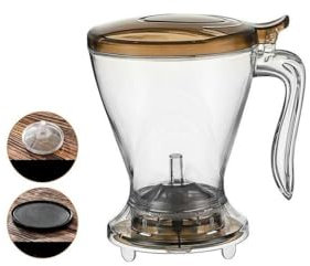 inncoffee Tetera filtro de té (600 ml), Infusor de té a granel, Flujo hacia abajo, Ideal para infusión caliente o fría, Fácil de usar y sin residuos, Idea de regalo original, tes especiales, tetera