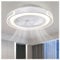 AHRHSM Ventilateur-Plafond-avec-Lumiere-Silencieux Lampe-Ventilateur-Plafond-Dimmable Lustre-Ventilateur-de-Plafond-avec-Télécommande Reversible 3 Températures de Couleur - et 6 Vitesses (Blanc)