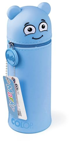 COLOP MARKY Federmäppchen für Kinder | weiches, Robustes Silikon Mäppchen | Stifteetui/Schlampermäppchen für Schule, Kindergarten & Schreibtisch | blau