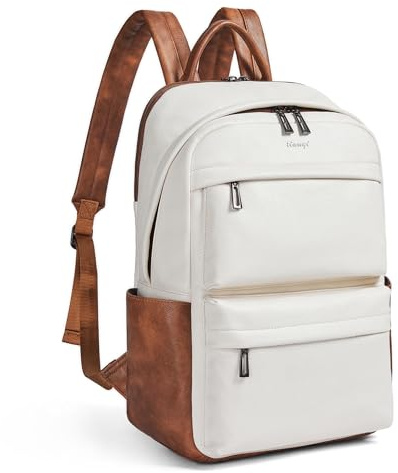 tiamyi Zaino da donna in pelle, grande zaino alla moda con scomparto per computer portatile, per lavoro, viaggi, università
