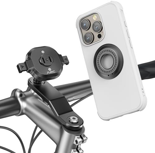 A2C Handyhalterung Fahrrad Steuersatz – 1s-Lock Aluminium Fahrrad Handyhalterung, 360° drehbare Handy Halterung für iPhone Samsung, Einhand-Entriegelung für Mountainbike & Rennrad