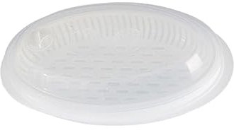 Healifty Microwave Steamer Fish Steamer Cover Versatile Food Steaming Plate for Microwave Steamed Fish Dish for Kitchen Use