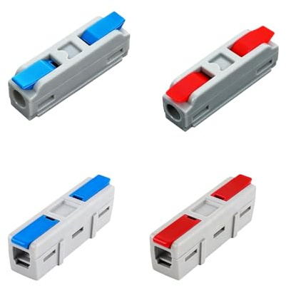 1IN-1OUT Electrical Wire Connectors,31PCS LT-1/662 Quick Crimp Wire Terminal Block 0.5-4.0(6.0) mm²,250V,32A,1 Conductor Lever Nut Compact Splice Connector for DIY Splicing