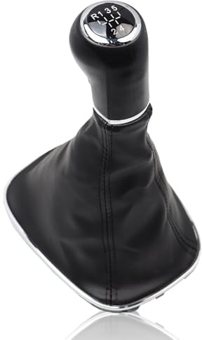 YananAC Pomo de palanca de cambios de 5 velocidades 009140093 apto para Opel Corsa D 2006-2014 Corsa E 2014-2019 19276456 Palanca de cambios negra