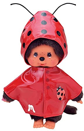 Monchhichi Kleidung für Standard Monchichi 20 cm - Verschiedene Designs (Regenjacke Marienkäfer)