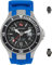 Cressi Traveller Dual Time - Professionelle Taucheruhr, widerstandsfähig 200m / 20 ATM, Silber/Schwarz/Blau, Einheitsgröße