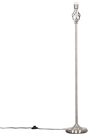 MiniSun | Traditional Style Satin Nickel Barley Twist Floor Lamp Base | Floor Lamps & Torchieres, Home Décor, Improvement & Lifestyle Essential