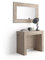 MOBILI FIVER, Ausziehbarer Konsolentisch Easy mit Halterung für Verlängerungsplatten, 45(305) x 90 cm, Eiche, Made In Italy