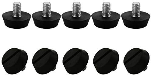 sourcing map 10Stk Möbelfüße Verstellbar M6 x10x 20mm Haushaltmöbel verstellbare schiefe Nivellierfüße Bodenschutz