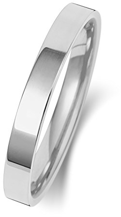 Platin 950 2,5mm Flach Court Form Herren/Damen - Trauring/Ehering/Hochzeitsring WJS15153PT950