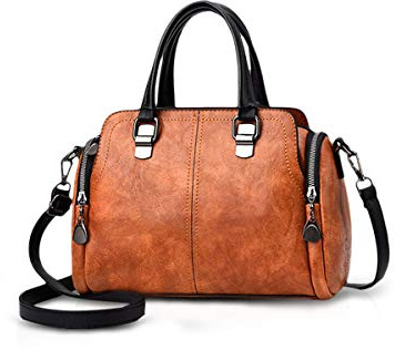 NICOLE&DORIS Damen Mode Taschen mit hohem Tragegriff Retro Handtaschen Schultertasche Umhängetasche Tragetaschen für Frauen