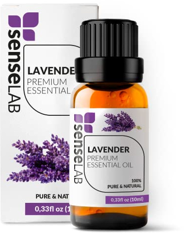 SenseLAB Lavender Essential Oil - 100% Pure Extract Lavender Oil Therapeutic Grade Essential Oils - for Diffuser and Humidifier - Relaxing, Soothing Oil - Aromatherapy Oils (10 ml)