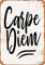 20 x 30 cm Metall-Blechschild, Carpe Diem, Kunstschild, Heimdekoration für Café, Bar, Zimmer, Vintage-Dekor