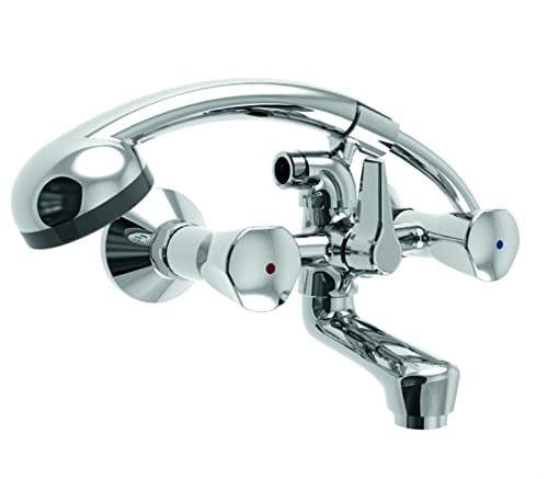 VIGOUR Zweigriff-Badebatterie individual 1.0 verchromt mit BG Abgang 3/4oben S-Anschl.1/2x3/4 V1ZWBGG