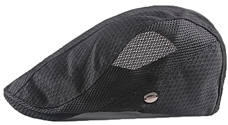 YAMEE Gorra de verano para hombre, malla transpirable, gorra de verano para mujer, gorra plana, tipo boina, 55 a 59 cm