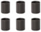 OSCO Brown Faux Leather Pen Pot | 6 Pack | Pencil Holder | Desk Tidy | Office Organiser | Makeup Storage | Cosmetics Display | H10.5 x W8.7 x D8.7 cm |