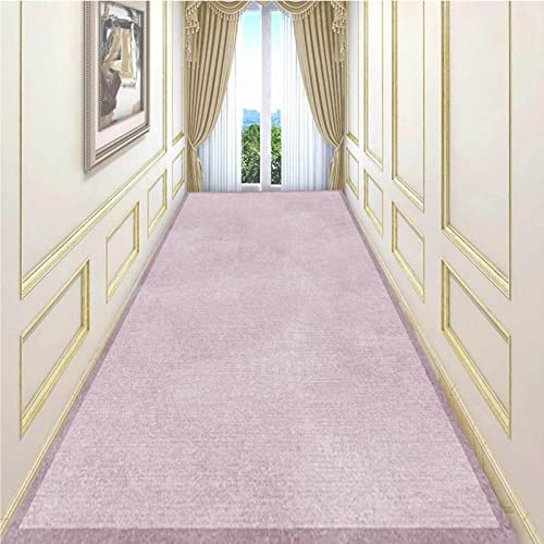 ONISUM Rosa Flurläufer, 100 cm, 1,5 m, 2 m, 250 cm, 300 cm, 4 m, 5 m, 6 m, Lange Teppiche für Küche/Flur/Schlafzimmer/Korridor, Heimdekoration, schmale Teppiche – anpassbare Länge (Size : 80×600cm)