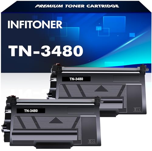 2-Pack TN3480 TN-3480 Kompatibel für Brother TN 3480 3430 HL-L5100DN MFC-L5750DW MFC-L5700DW HL-L5200DW DCP-L5500DN HL-L6400DW HL-L5000D DCP-L5600DN TN3430 TN-3430 Tonerkartusche Schwarz
