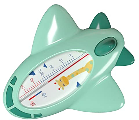 Spacnana Baby Bad Thermometer Flugzeug Form Schöne Multifunktion Säuglings-Wasser Temperatur Thermometer (Grün)