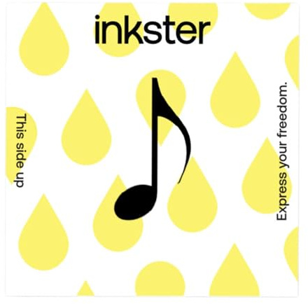 Inkster® Musiknote einzeln ausgefüllt Tattoo | Temporäres Tattoo mit EU-Kosmetikzertifizierung | wasserfest + vegan | revolutionäres 2-Wochen-Tattoo | Fake Tattoos und Klebetattoos für Erwachsene