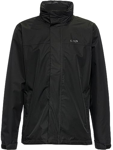 CMP - Herrenjacke mit Kapuze und Druckknöpfen, Schwarz, 52