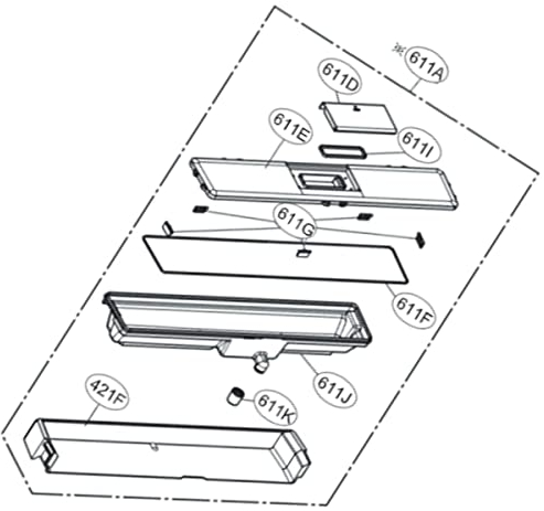 611J Fridge Freezer Water Tank MJM63364801 LG
